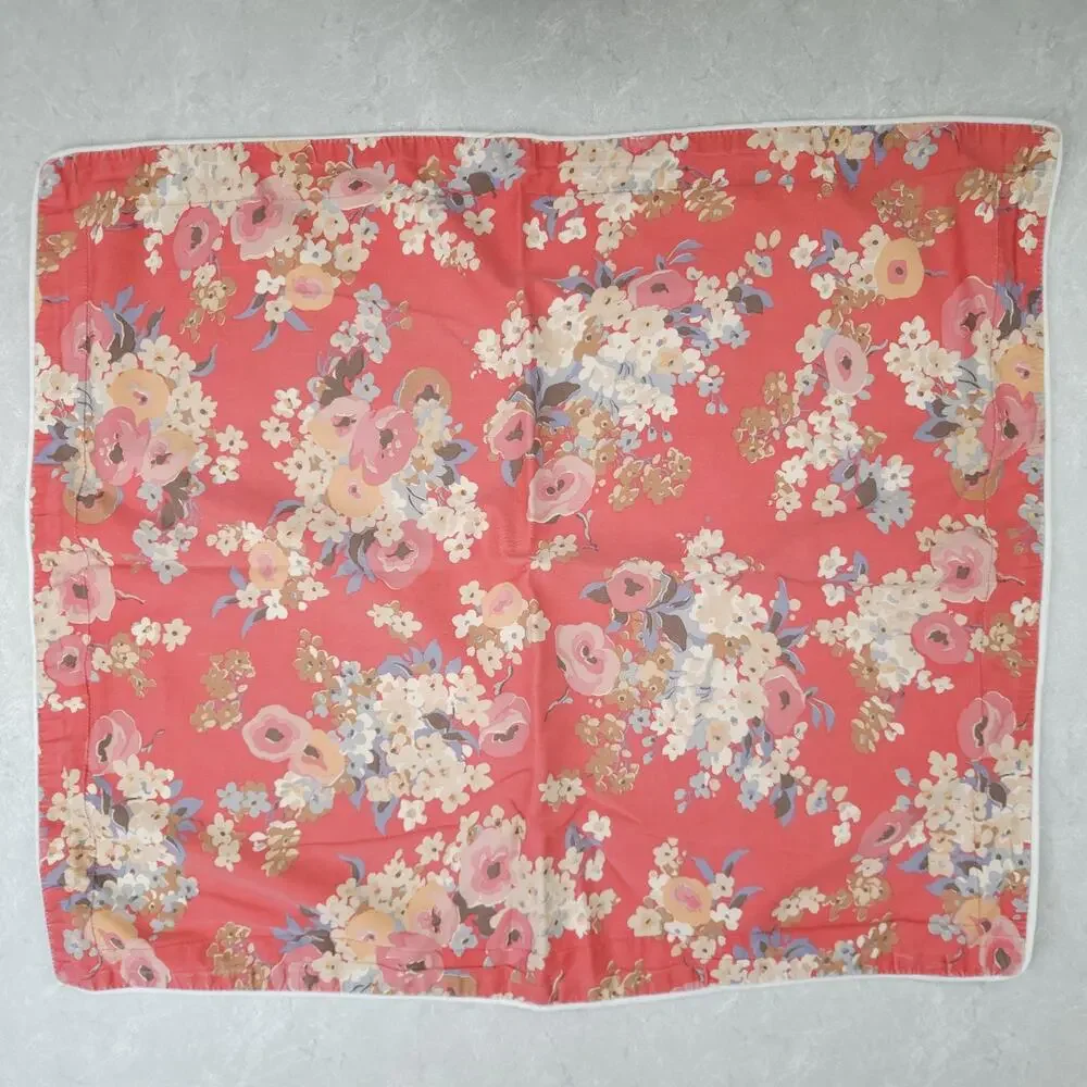 VTG Lauren Ralph Lauren Madeline Pillow Sham Standard Cotton Floral Cottage 2pcs